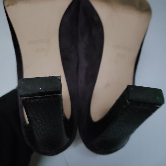 Women's Nine West Plum Purple Genuine Suede Formal Pump Heel Sz 8.5M PO Good - Picture 9 of 12